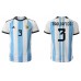 Günstige Argentinien Nicolas Tagliafico #3 Heim Fussballtrikot WM 2022 Kurzarm